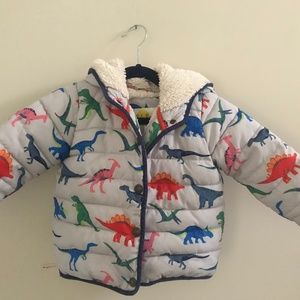 Baby Boden Dinosaur Sherpa Coat 18-24 months
